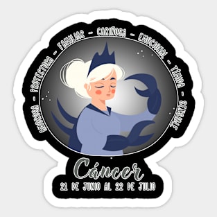 La chica Cáncer Sticker